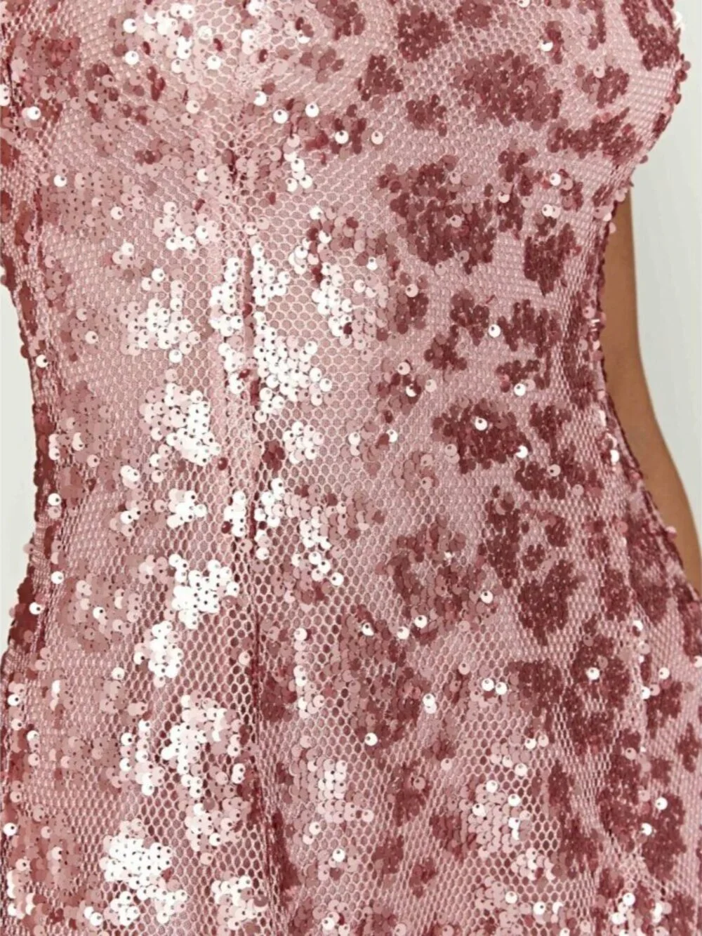 Meshki Everleigh Strapless Sequin Mini Dress NWT Rose Pink Size Large - Picture 4 of 11